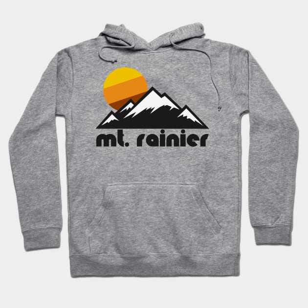 Retro Mt Rainier ))(( Tourist Souvenir Travel Washington Design Hoodie by darklordpug